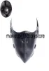 Massage Sex Toys Black Pu Leather Head BDSM Bondage Hood Mask Mask Gag Erotische flirten TOET TOETE TOETE COSPLAY VOOR PARPLES5497645