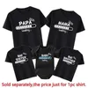 Familie matching outfits grappige papa mama baby laden 2024 print familie matching shirts grote zus broer aankondiging t -shirtcotton familie look outfits t240513