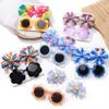 Hårtillbehör 3st/Set Fashion Bow Hair Hårnålar Solglasögon för barn Ultraviolet Light Eye Protective Headwear Rainbow Hair Accessories