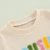 Ensembles de vêtements Cousin Crew Shirts for Kids Baby Letter Broidery Short Shirts Short 2pcs
