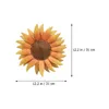 Garranhas de armazenamento Sun Flower Wall Ornament Scene Decorações de cerca de metal ao ar livre estátuas de ferro pendurado