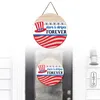 Decorative Figurines Independence Day Wooden Door Hanging Theme Garden Decoration Unique Tall Outdoor Signs For Porch