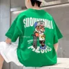 2024 Nieuwe explosieve straatmodieus T-shirt Korte midden- en grote kinderen Top Half MEEVED Summer Fashion Instagram