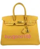 Aabirdkin Disdicate Luxury Designer Totes Sac 35 Candy Yellow Gris Gary Epsom Leather Gold Hardware pour le sac à main pour femmes Sac à bandoulière