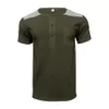 Botão de decote em V Summer Henry Camisa Henry Top M514 26 26