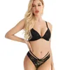 Behas stelt sexy voorste spits terug ontwerp hoogwaardige kanten lingerie set zonder STL ring bevestiging cup vorm comfortabel ongeremde2028 y240513