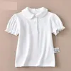 3 16y Kids Polo Shirts Children Short Sleeve Tees Summer Baby Girls Boys Clothes Turn Down Collar Print Solid Color School Top 3 240514