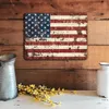 Metal American Flag Wall Art American National Star Spangled Flag Retro Wall Mounted Flag Independent Decorative Accessories 240425