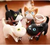 NOUVEAU MIGNE MEOW CAT Doll Key Chain Pu Lovers Styles Souvenirs Wedding Keychains Gift Key Key Ring 5PCSLOT9817332