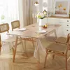 Table Cover Water-resistant Pvc Table Cloth for Dining Kitchen Easy to Clean Rectangle Transparent Tablecloth for Tables 240514