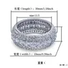 Klusterringar klusterringar smycken hiphop diamant för män 18k guldpläterad bling kubik zirkoniumhiphophop leverans 2021 OHR58 DHMYE