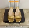 Tom Sandals Luksusowe skórzane mieszkania metalowe szpilki Slajdy muły luksusowe claquette dla kobiet damskich butów letnie mokasyny