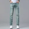 Men's Jeans designer New blue European Goods Spring and Summer Slim Feet Elastic Casual Pants Trend BZI3