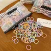 Accessoires de cheveux 50 / 100pcs Enfant Accessoires de cheveux Childrens adaptés aux filles High Elastic Solid Hair Baby Rubber Hair Band Cute Childrens Clope Corde D240514