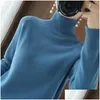 Mens Sweaters Turtleneck Cashmere Sweater Women Winter Jumpers Knit Female Long Sleeve Thick Loose Plover S 220810 Drop Delivery App Dhxhl