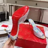 Designer Pumps Talons femme High Heel Robe Shoes Red Shiny Bottoms 10cm Luxury Brand Pumps Summer avec Box 34-44