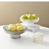 Assiettes Hammer Texture Trac de fruits en verre transparent House Party Snack Rangement Bol de style japonais
