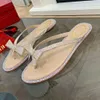 Caovilla Rene Slippers Pearl Water Diamond Decoration Designer Desorter Shoes Fashion Factory Quality Caruad Beach Sandals Flip Flops DH 20
