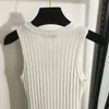 Novo verão Mulher Milan Runway Dresses O- pescoço sem mangas tricotado bainha fina Bodycon Dress Club Party Wear