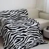 Blankets High Quality Zebra Stripes Autumn Winter Warm Sofa Blanket Comfortable Finesse Siesta Shawl Scarf Bed Tail
