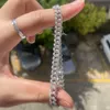 Vente 6 mm Row Vvs Diamond Chain S925 Silver Gra Moisanite Colliers de liaison cubaine