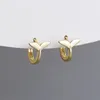 Boucles d'oreilles cerceaux 925 Fashion Sterling Fashion Simple Huggies Fishtail For Women Romantic Party Piercing Jewelry Earce d'oreille