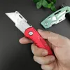 2024 Multifunktionell rakkniv Blad Fold Knife All Steel EDC Box Cutting Work Utility Använd Fickknivar för jakt Camping Självförsvar utomhusverktyg