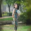 Ubranie etniczne seksowny bez rękawów szczupły cheongsam vintage ulepszony tradycyjny chiński strój damski plus size 3xl qipao elegancka nowość