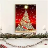 Décorations de Noël 5d diy ab veet toile peinture diamant peinture de neige santa art croix stitch mosaïque images artisan