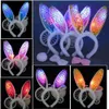 LED LEDBAND BAND UP EORTES BUNNY FLUSHING DUBBOT RABBIT EOT Bandons Sequins Costume Costume Cosplay Femme Halloween Christmas Pâques Partage de Pâques S