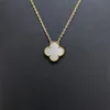 DESIGNERS Classic Four Leaf Clover Necklaces Pendants Mother-of-Pearl Stainless Steel Plated 18K for Women Girl Birthday Christmas Valentine's Day jewelry gifts