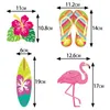 Party Decoration Hawaiian Banner Summer Beach Garlands Flamingo Flower Bird Birthday Paper Garland Happy Aloha Luau