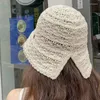 Berets Braid Vent Retro Eimer Hüte Frauen hohl -out -Sonnenschatten Korean vielseitig lässige, atmungsaktive INS Mode Outdoor Fischermütze