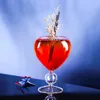 Verres à vin Verre en forme de coeur 310 ml Jui créatif Jui Valentin Gift Mère's Gift 3D Drink Cuttery Cutlery