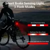 アラームシステムCamluxy Intelligent Bicycle Alarm Anti-Theft Tail Light Brake Sensor Light 115DBワイヤレスリモートコントロール強盗自転車ライトホーンWX