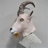 Animal Head Party Masks Antelope Goat Mask Novelty Halloween Costume Latex Fl Masquerade For Adts