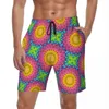 Men's Shorts Men Ws. Vintage Mandala Art Cute Hawaii Beach pnie Funky Painted Medalion Sports Fitness Krótkie spodnie