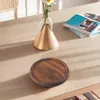 Tavolino da tavolo 1pc in legno- tazza di caffè tè cuscinetto in legno in legno durevoli ciotola rotonda ciotola tappetino tappetino per la casa