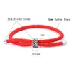 Braccialetti di fascino bracciale filo rosso fortunato con anelli in acciaio inossidabile unisex viking gioiello di braslet pirata pirata corda nautica braclotto il tempo libero pulseira y240510