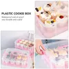 Ta ut containrar Cupcake Box Muffin Vacker mat Crisper Plastic Bread Stand PP Bride Mini Muffins Boxes