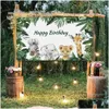 Garden Greenhouses Upgrade Jungle Animals Backdrop Wild One Safari Birthday Party Decorations Baby Shower Boy 1st Bakgrund P Ozone DHPNB