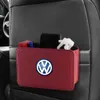 Adesivos de carro Caixa de armazenamento da porta do carro sob couro sob o lixo lixo de lixo pode sacar acessórios para Volkswagen rline jetta besouro de golfe cc polo passat t240513