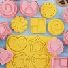 Bakning formar 8st valentiner dag kakor skärmar älskar hjärta fondant embrosser stämpel kex mögel bröllop fest dekor diy bakverk bakvara