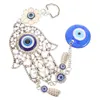 Figurki ozdobne Ozdób w kolorze szklanego diabelskiego oka wisioreta księżyca Lucky Słon Turkish Blue Hamsa Hand Window Koralik Amulet Matka