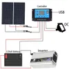 12v 100W Panneau solaire flexible 198V 100 W 200 watts Panneaux Kit complet Contrôleur pour RV Boat Car Chargeur Battery 240430