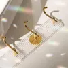 Hooks Luxury Decorative Gold Silver Punch-Free Wall Hanging Hook Självhäftande handdukväska Hållare Klädnyckelhållare