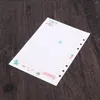 Pocket Notepad Fyll på A5 Loose Leaf Paper Inserts 6 Hål Planner för Spiral Notebook