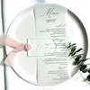 Dekoracja imprezy 10pcs/zestaw akrylowy mroźne przezroczyste etykiety foteli ślubnych