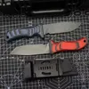 A2561 av hög kvalitet High End Survival Straight Knife DC53 Stone Wash Drop Point Blade Full Tang G10 Handle Fixed Blade Hunting Knives With Kydex