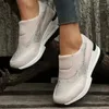 Chaussures décontractées brillant les plateaux cristallins pour les femmes Slip d'automne sur plate-forme baskets Femme Sports respirants Marche plus taille 43